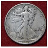 1917 S Walking Liberty Silver Half Dollar