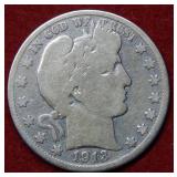 1913 Barber Silver Half Dollar