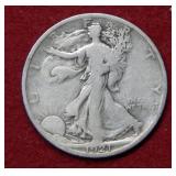 1921 S Walking Liberty Silver Half