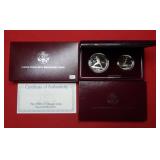 1992 US Olympic Two Coin Proof Commemoratives