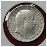 1903 Great Britain Three Pence Coin