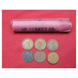 Roll of 1918 Lincoln Wheat Cents