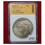1925 S Peace Silver Dollar ***