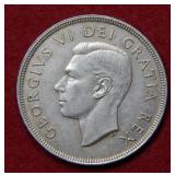 1949 Canada Silver Ship Dollar