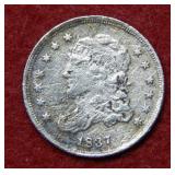 1837 Bust Silver Half Dime - grainy