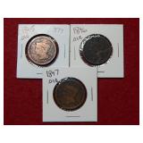 1845-1846-1847 Large Cents