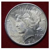 1924 S Peace Silver Dollar
