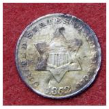 1852 Silver Three Cent Piece