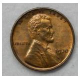 1930 Lincoln Wheat Cent - red & brown