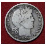 1909 O Barber Silver Half
