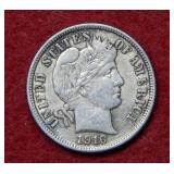 1916 Barber Silver Dime