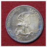 1913 German 3 Mark 100 Year Silver Comm