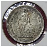 1953 Switzerland Silver 1/2 Fr Coin