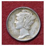 1929 D Mercury Silver Dime