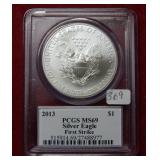 2013 Silver Eagle 1oz PCGS MS69