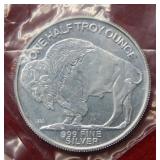 1/2 Troy Oz .999 Buffalo Round Bullion