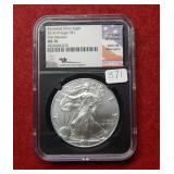 2018 W Silver Eagle Burnished NGC MS70