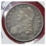 1892 Bust Silver Half Dollar Coin