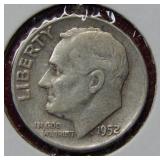 1952 Roosevelt Silver Dime