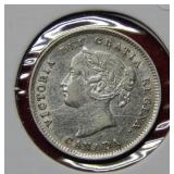 1894 Canada Silver 5 Cent Piece
