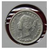 1882 Canada Silver 5 Cent Piece