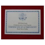 2008 Bald Eagle Silver Proof Dollar with free box