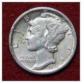 1935 D Mercury Silver Dime