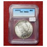 1922 S Peace Silver Dollar ICG MS62