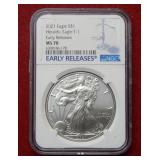 2021 Silver Eagle 1oz NGC MS70 Type I