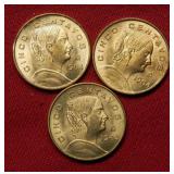 (40) 1964 Mexico 5 Cent Coins - BU