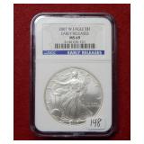2007 W Silver Eagle 1oz NGC MS69 early releases