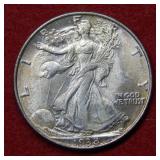 1938 Walking Liberty Silver Half Dollar