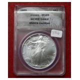 1995 Silver Eagle 1oz ANACS MS69