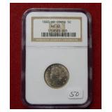 1883 Liberty Head Nickel "No Cents" NGC MS62