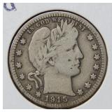 1915 Barber Silver Quarter
