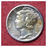 1935 S Mercury Silver Dime
