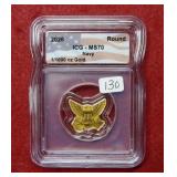 2026 Gold 1/1000oz .999 Navy ICG MS70 Bullion
