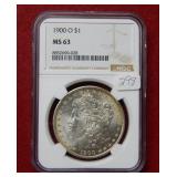 1900 O Morgan Silver Dollar NGC MS63