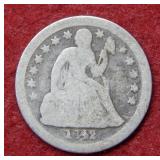 1842 O Seated Liberty Silver Dime
