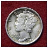 1920 Mercury Silver Dime - Full Split Bands