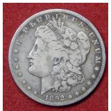 1892 S Morgan Silver Dollar