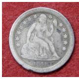 1841 O Seated Liberty Silver Dime