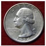 1934 Washington Silver Quarter