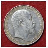 1902 Great Britain Silver 1 Florin 2 Shilling Coin
