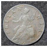 1743 Great Britain George V Half Cent