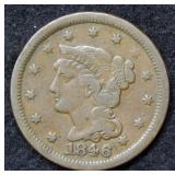 1846/46 Large Cent - mint error