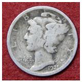 1921 Mercury Silver Dime