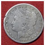 1894 S Morgan Silver Dollar - rim nicks