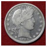 1895 Barber Silver Half Dollar