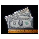 1934 C - 1950 D - 2017 A $10 Fed Res Notes